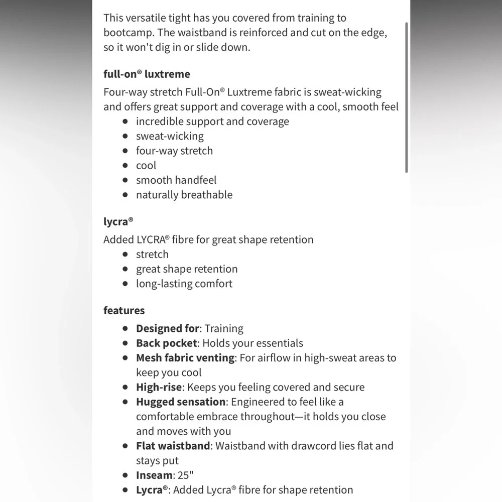 Lululemon Train Times 7/8 Pant 25" Fractal Alpine White Black‎ - Picture 6 of 11